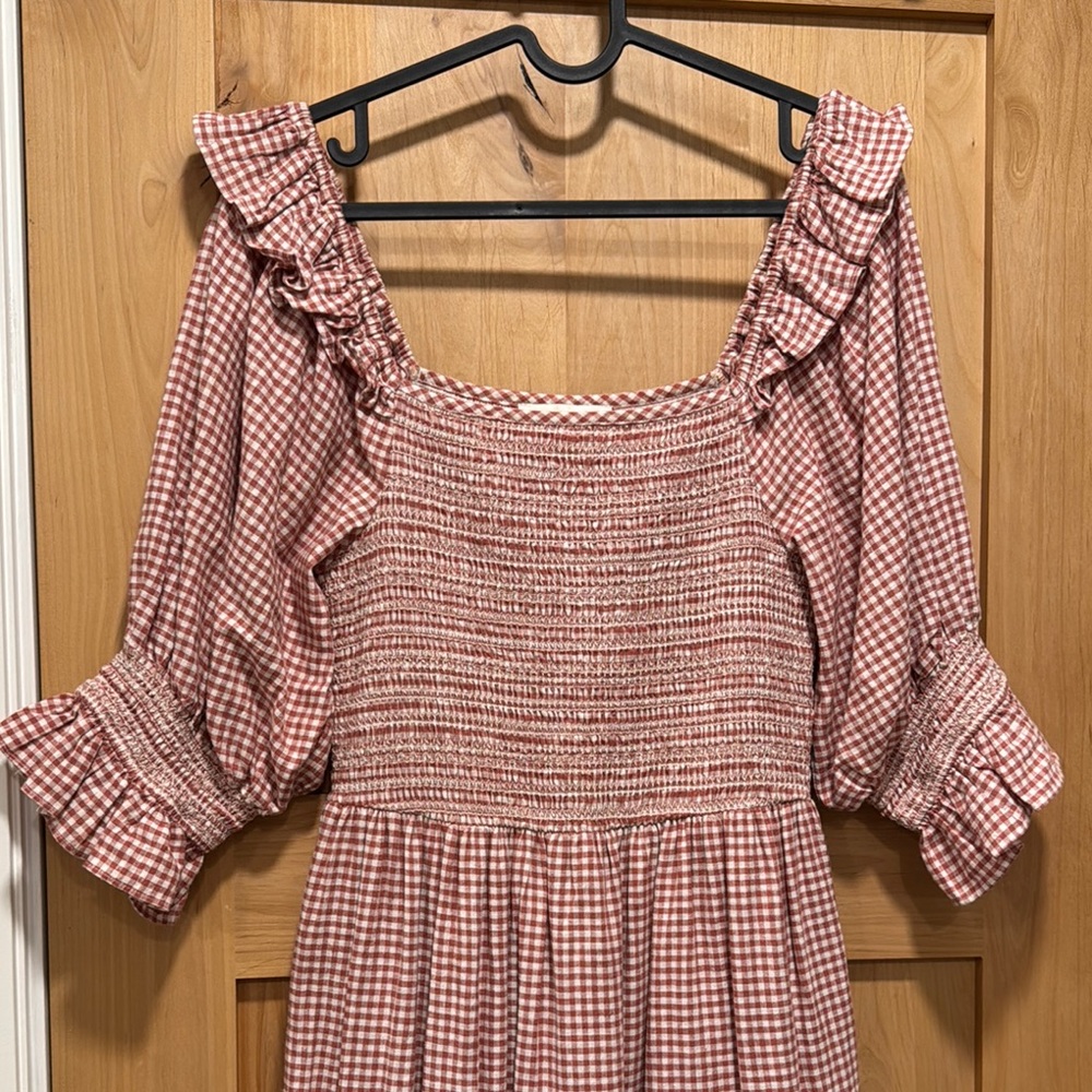 Cleobella Red Gingham dress